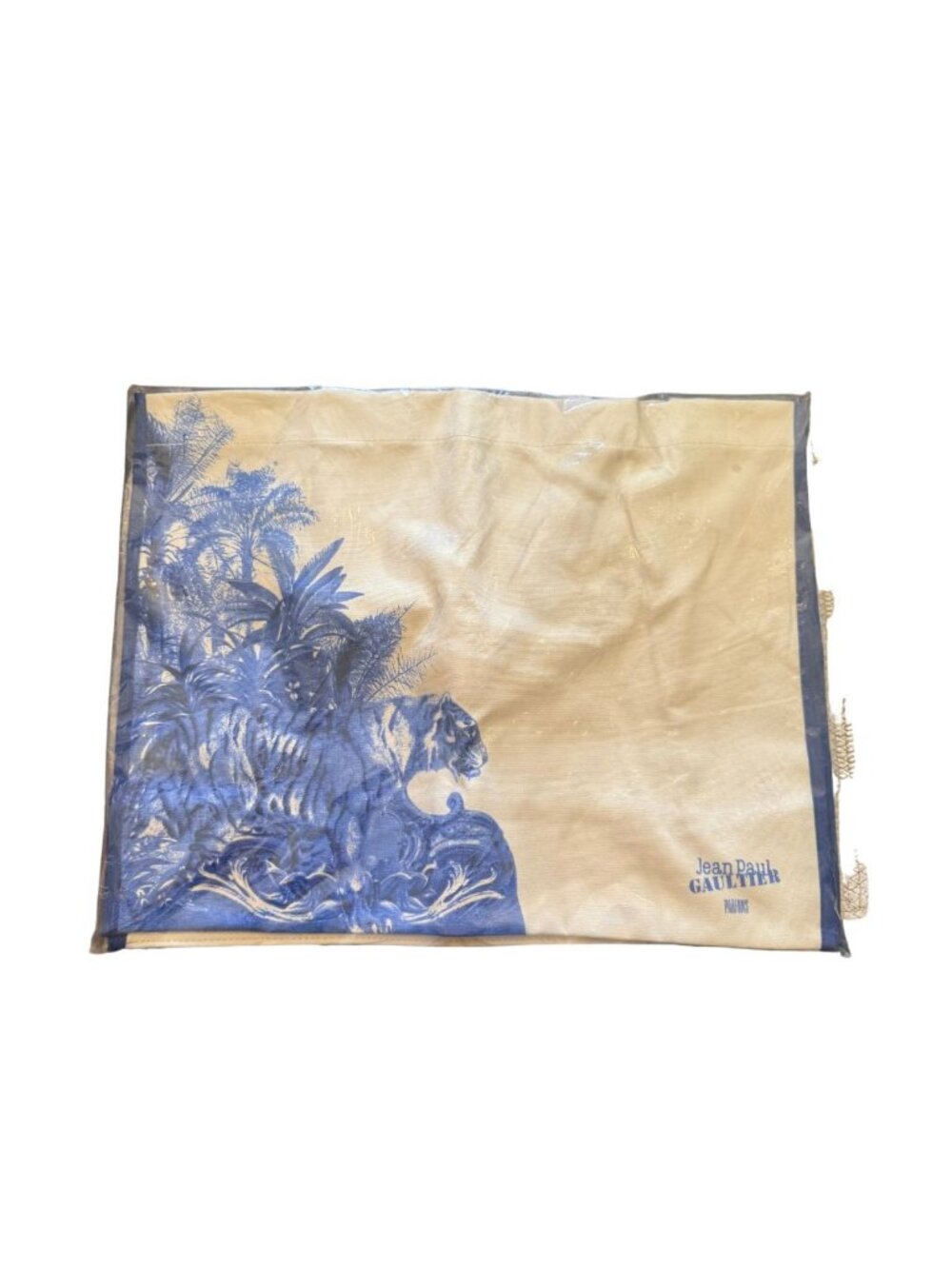 Jean Paul Gaultier Parfums Tiger Blue Toile Canvas Tote Bag Brand New Sealed